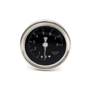 Universal 1/8 NPT Liquid Filled Fuel Press Pressure Gauge Black Face Regulator - Picture 1 of 8