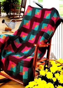 CUDDLY October Afternoon Afghan/Crochet Pattern INSTRUCTIONS ONLY - Picture 1 of 1