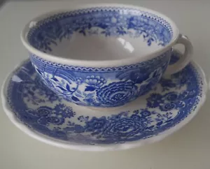 TOP: Villeroy & Boch BURGENLAND BLAU TEETASSE klein +UNTERTASSE OSTFRIESENMODELL - Bild 1 von 6
