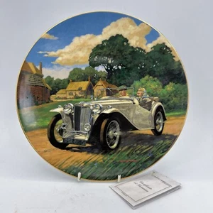 Piatto Vintage 1997 in Porcellana Da collezione Auto d'epoca MG TC 1947 Midget - Picture 1 of 7