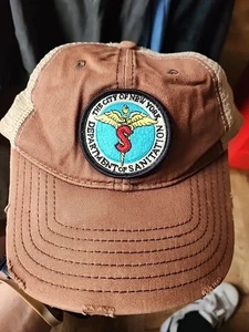 Vintage Official N.Y.C. Merchandise Distressed DSNY Mechanic's Cap - Picture 1 of 8