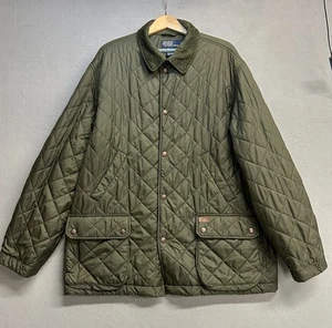 Vintage Ralph Lauren Polo Quilted Snap Cord Trim Barn Jacket Men’s Size XL - Bild 1 von 11