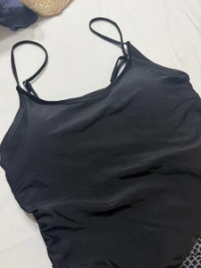 Black 1 Piece Bathing Suit Large - Picture 1 of 5