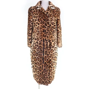 $10K D&G Goat Fur Leopard Printed Coat Silk  With Original Tags Luxury 38 Italy - Picture 1 of 10