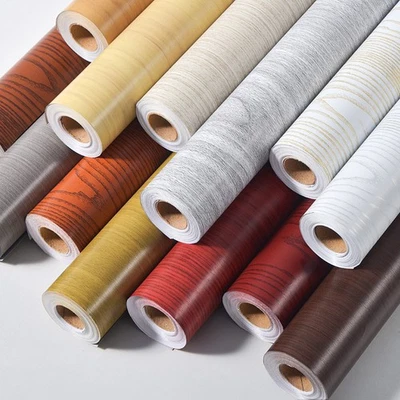 Wood Grain Contact Paper 23.6"x197" Peel and Stick Wallpaper Self Adhesive Stick - Image 1 of 4