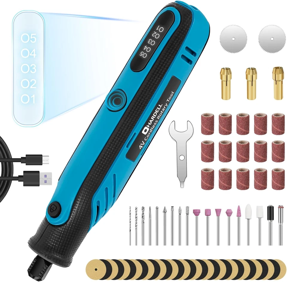 Akku Mini Multifunktionswerkzeug 4V Rotationswerkzeug Set Mit 5 Gang(Max 18000U/ - Bild 1 von 4