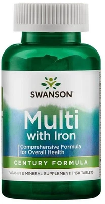 Swanson Century Formula, Multi-Vitamin & Mineral with Iron - (161,46 EUR/kg)