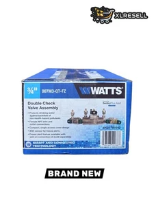 Watts 3/4" Bronze Double Check Valve Backflow Preventer 007M3-QT-FZ T953242 - Picture 1 of 4