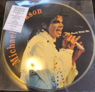 RARE MICHAEL JACKSON PICTURE DISC VINYL LP ROCK WITH ME EXCELLENT BEAUTY!! ITALY - Image 1 of 3