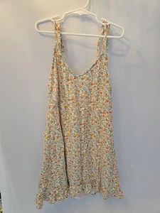 Mini vestido floral rompecorazones Billabong para mujer talla pequeña usado en excelente estado - Imagen 1 de 7