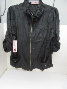 Sugar Kisses Damen Jacke mit Reißverschluss Schwarz Größe: 2X Neu!!! - Bild 1 von 2