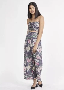 Zimmermann Jumpsuit Size 1 AU 10 US 6 Iris Charcoal Grey Floral Cut Out - Picture 1 of 10