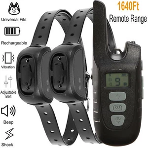 Dog Shock Training Collar Rechargeable LCD Remote Control Waterproof 1640FT US - Picture 1 of 15