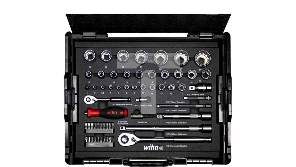 Set of socket wrenches and bits 1/4 and 1/2 60 pieces. with L-Boxx 44685 /T2UK - Image 1 of 1