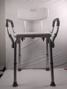 Vaunn Medical Shower/Bath Bench With Back/Armrest M725N-DLWH-CHVM New Open Box - Picture 1 of 6