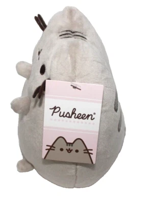 New PUSHEEN Plush Spin Master 6" Kawaii Gray Cat with Stripes NWT - Image 1 of 4