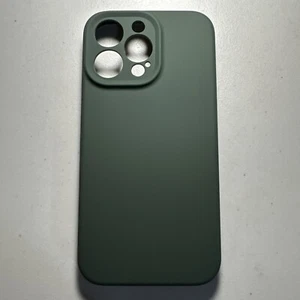 iPhone 14Promax Soft Silicon Phone Cover Forest Green W/ 3 Screen Protectors - Picture 1 of 6