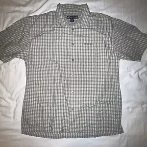 Big Dogs Shirt Men’s Large Button Up Short Sleeve Plaid Logo - Picture 1 of 13