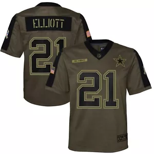 Nike Ezekiel Elliott #21 Salute to Service NFL Dallas Cowboys Jersey Mens Size S - Picture 1 of 1