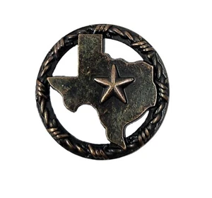 State of Texas Star Barbwire Edge Cabinet Knobs Drawer Door Pull Western - Picture 1 of 3