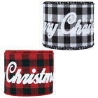  2 Rolls Christmas Plaid Trims Gingham Wrapping Ribbon Decorate