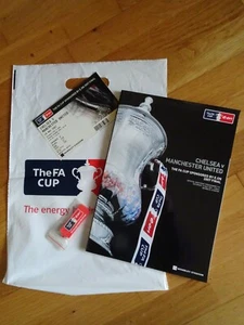 Chelsea v Man Utd Cup Final 2007 Programme Ticket Sponsors Carrier & Key Ring - Picture 1 of 11