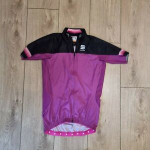 Sportful Cycling Men's Medium Purple Short Sleeve Polyester
