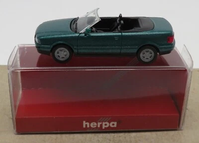 Micro Herpa Ho 1/87 Audi Cabrio Blu Verde IN Metallo #031073 IN Box - Immagine 1 di 4