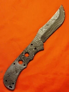 ALABAMA DAMASCUS STEEL BILLET BLADE BLANK, KNIFE MAKING SUPPLIES - 8-7/8" OAL - Picture 1 of 4