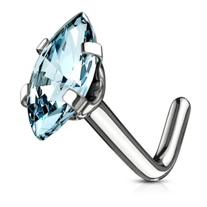 Tapsi´s Coolbodyart®| Nasenpiercing L Stecker Gebogen Chirurgenstahl 316L Silber - Bild 1 von 48