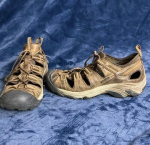 Keen Arroyo II Sandals Mens 10.5 Brown Leather Waterproof Hiking Fishing - Picture 1 of 14