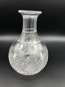 Vintage Edwardian Cut Crystal Glass Carafe Decanter, 8" Tall, 5" Widest - Picture 1 of 6
