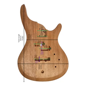 Solid Mahogany Electric Bass Guitar DIY - 325BODY (Body Only) - Picture 1 of 4