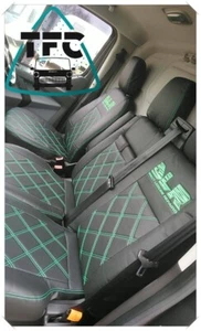 CUSTOM SEAT COVERS FOR Mercedes Sprinter ECO LEATHER Bentley Stitching  2 logos - Picture 1 of 5