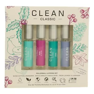Clean by Clean, 4 Piece Rollerball Layering Set for Women. - Picture 1 of 4