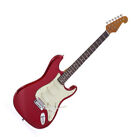 E-Gitarre SC Style atemberaubend rot massiv Körper Ahornhals mit Gigbag von SX
