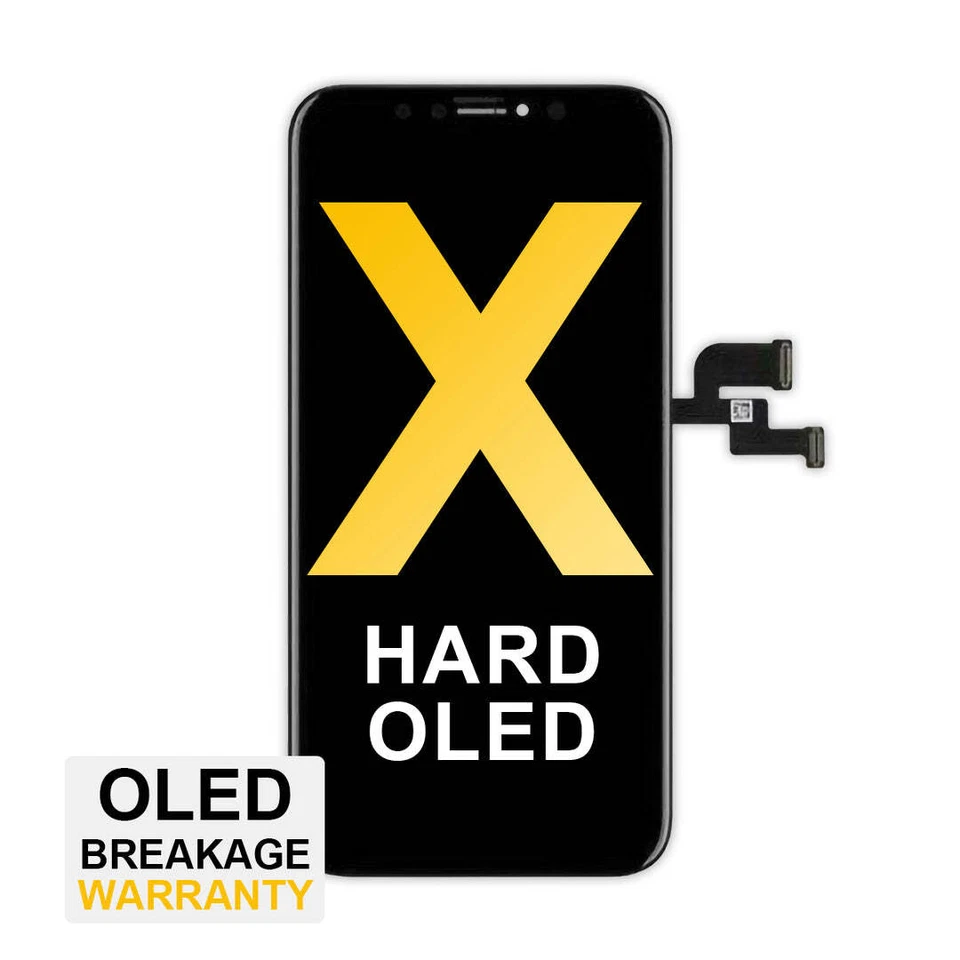 Hard OLED Screen for iPhone X with Tool Kit and Tempered Glass Protector - Image 1 of 1