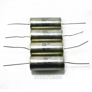 Lot of 4 Vintage Kemet Paper in Oil Axial Electrolytic Capacitors 2uF  / 400V - Picture 1 of 1