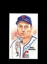 Billy Herman Hand Signed Perez Steele Hall Of Fame Postcard  Autograph