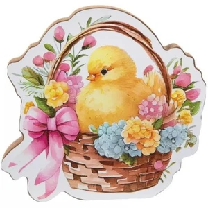 Chick in Basket Easter Tabletop Decor - Picture 1 of 3