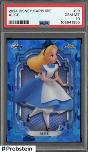 2024 Topps Chrome Disney #19 Alice Sapphire PSA 10 GEM MINT - Picture 1 of 2