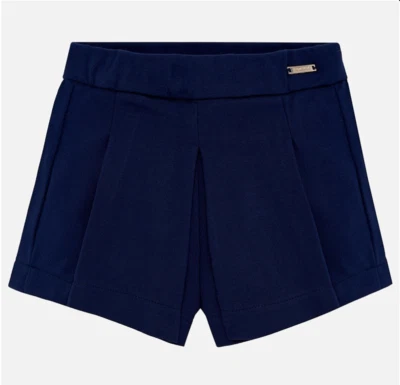 NWT Mayoral 1222 Baby Girl Navy Shorts With Pleats Adjustable Waistband  $24 - Image 1 of 4