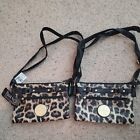 Bueno Leopard Print Purse Handbag W Faux Leather Bottom And Strap Lot Of 2 Read