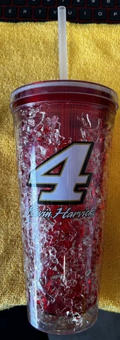 KEVIN HARVICK NASCAR CRYSTAL FREEZER TUMBLER WITH STRAW Cover