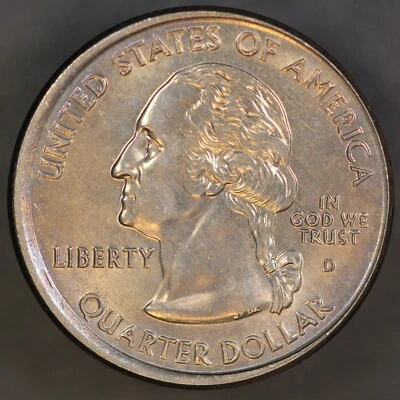 2005 D Struck On Elliptical Clip Planchet Kansas Quarter Mint Error Rare-AA 1806 - Image 1 of 2