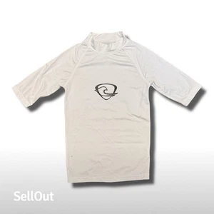 Wave Zone Youth Rash Guard Shirt White Unisex Kids Size 8-10  - Picture 1 of 5