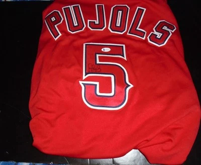 Albert Pujols Signed Los Angeles Angels Majestic Jersey BAS Beckett Witnessed - Image 1 of 4