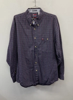 Vintage 90s Bugle Boy Classics Plaid Button Down Shirt Sz L - Image 1 of 3