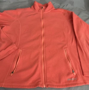 Fleecejacke Damen Petite L korallenrosa Eddie Bauer Full-Zip L/S mit Taschen  - Bild 1 von 10
