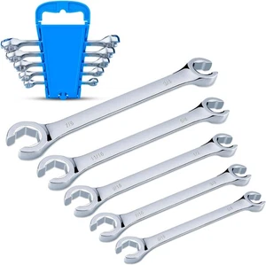 EFFICERE 5-Piece Double-End SAE Flare Nut Wrench Set Set, 5-Piece, Chrome  - Picture 1 of 5